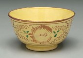 Yellow lusterware bowl, rare c