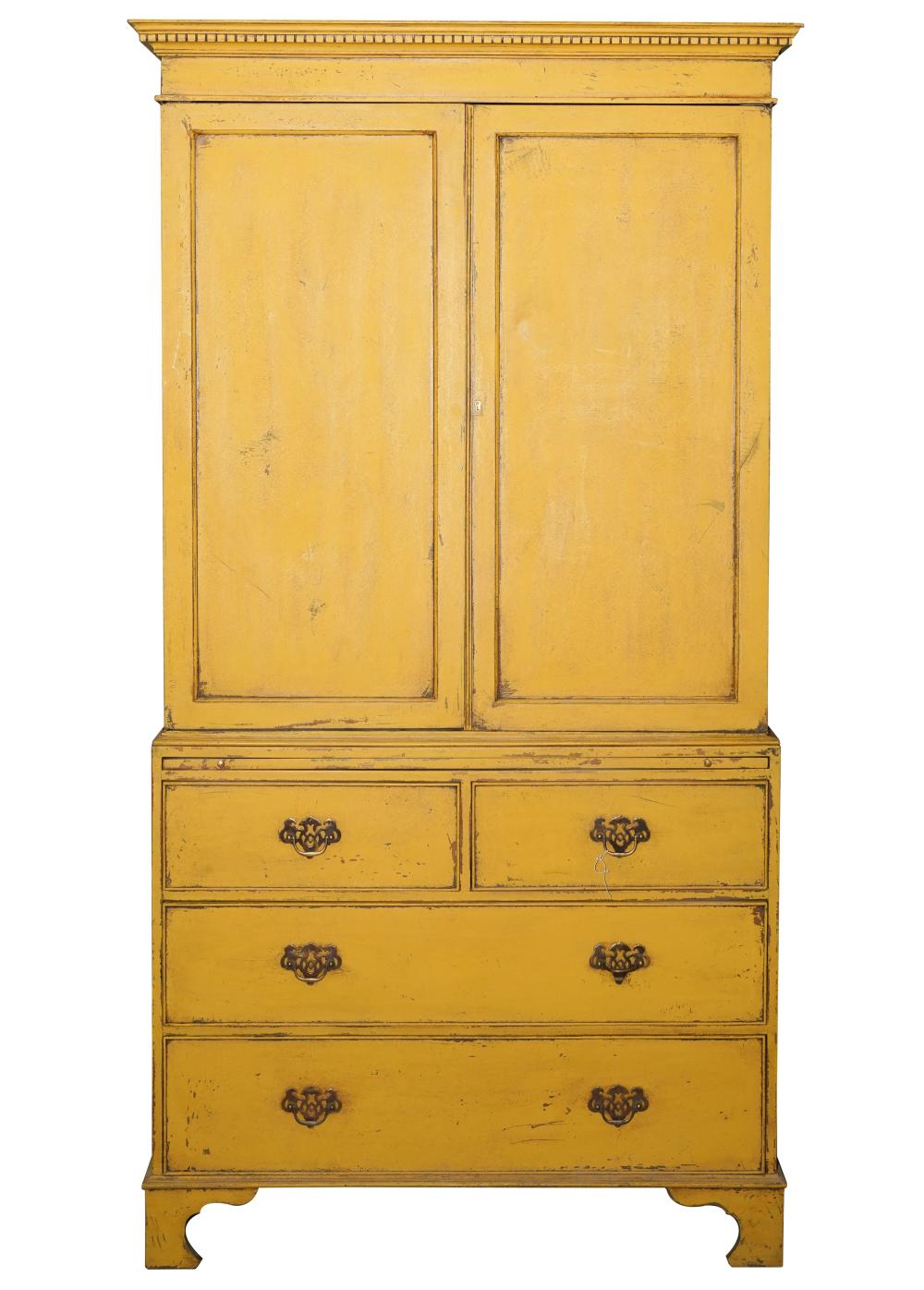 YELLOW-PAINTED GEORGIAN-STYLE