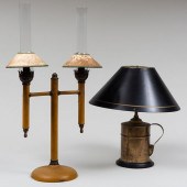 YELLOW PAINTED TÃ´LE LAMP TOGE