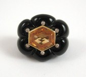 YELLOW SAPPHIRE, BLACK ONYX AN