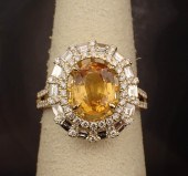 YELLOW SAPPHIRE, DIAMOND AND G