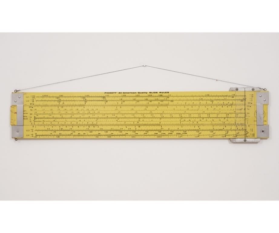 Yellow slide rule advertizing