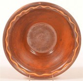 YELLOW SLIP DECORATED GLAZED R