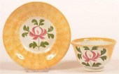 YELLOW SPATTER ADAMS ROSE CUP