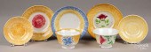 YELLOW SPATTER CUPS AND SAUCER