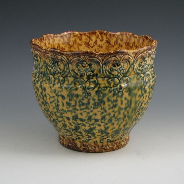 Yellow ware jardiniere with