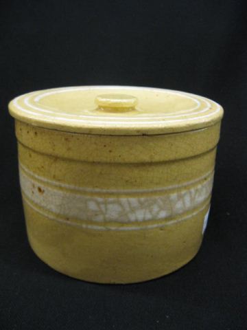 Yelloware Covered Crockery Butter