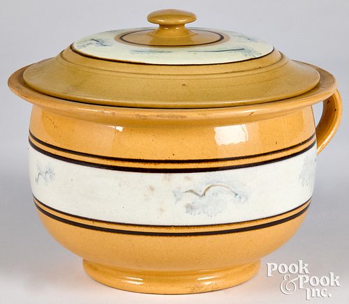 YELLOWWARE COVERED BOWLYellowware