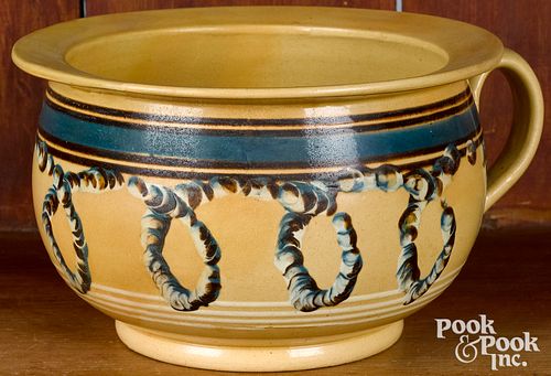 YELLOWWARE HANDLED BOWLYellowware