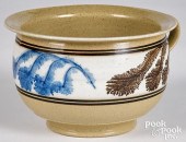 YELLOWWARE HANDLED POTYellowwa