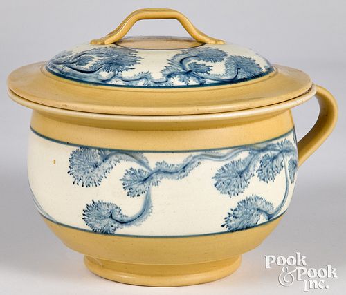 YELLOWWARE LIDDED POTYellowware