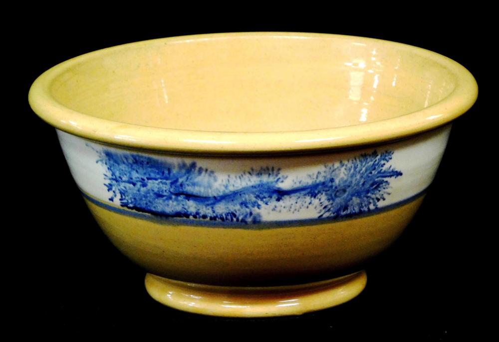 YELLOWWARE MIXING BOWL, LATE