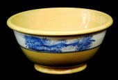 YELLOWWARE MIXING BOWL, LATE 1