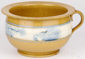 YELLOWWARE MOCHA CHAMBER POT,