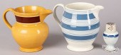 YELLOWWARE PITCHER, 19TH C., E