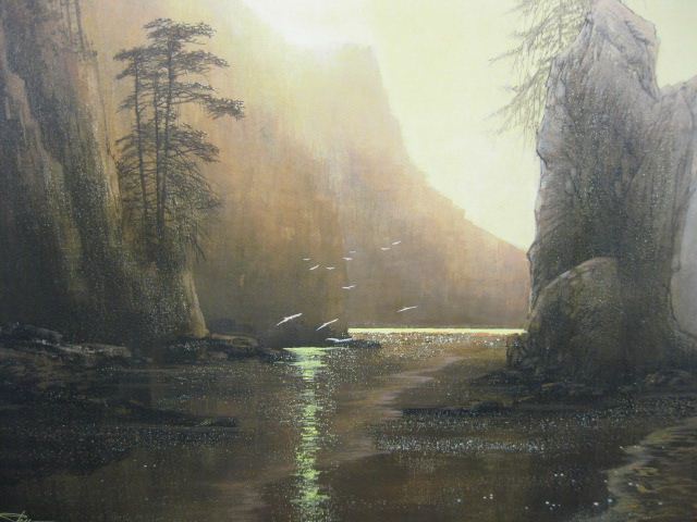 Yiqian Shu Golden Seaside Giclee on