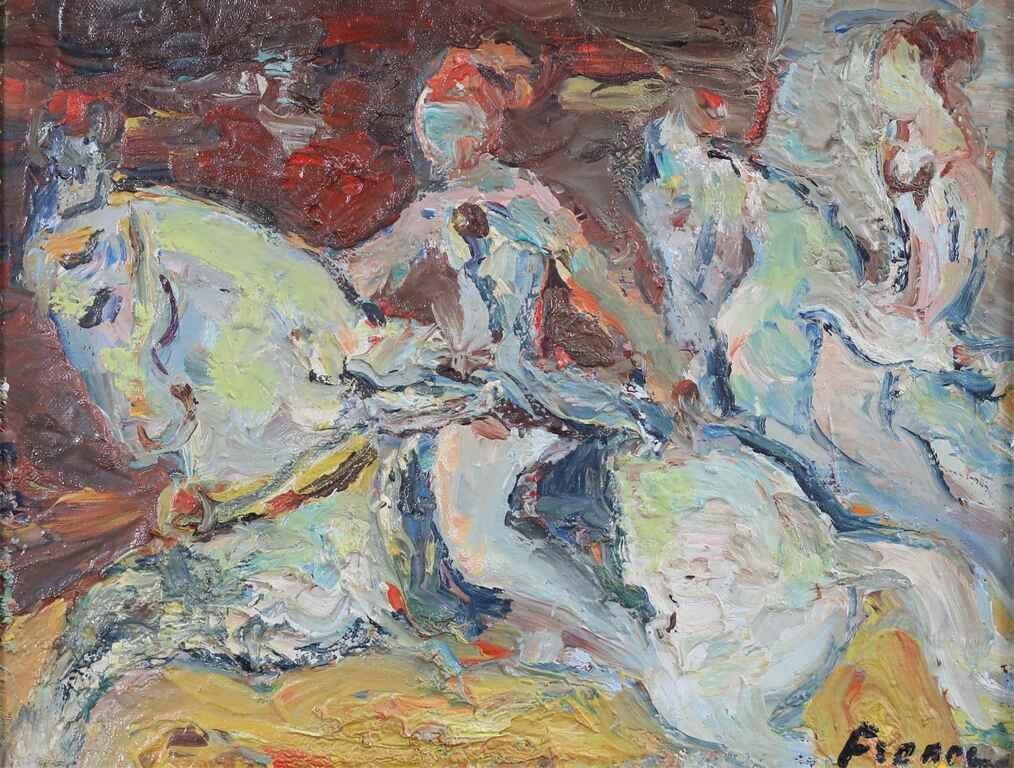 YITZHAK FRENKEL-FRENEL OIL ON