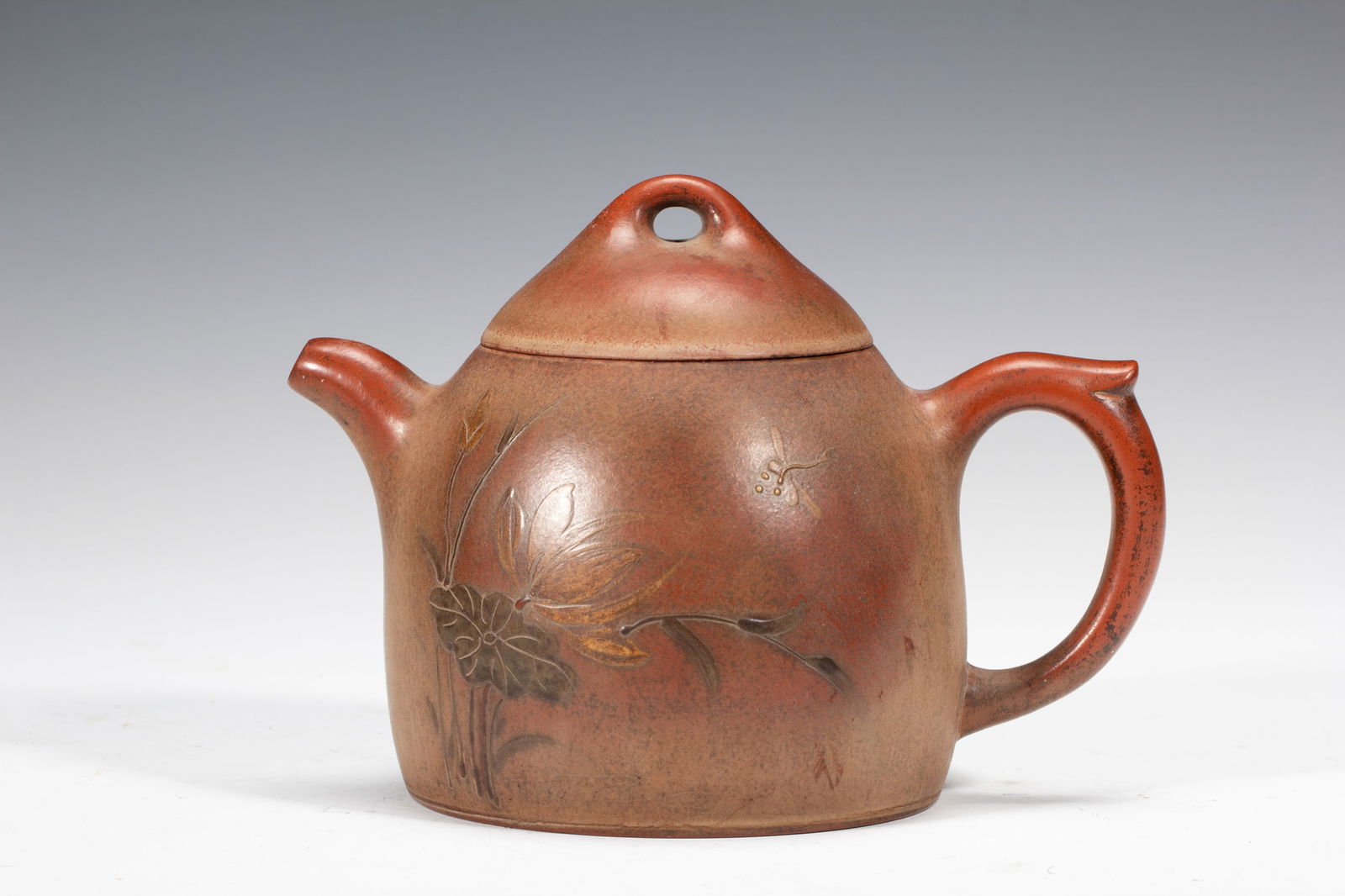 YIXING CLAY TEAPOT WITH FLORAL