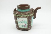 YIXING ENAMEL TEAPOT, 18&19TH