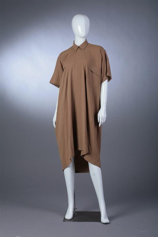 YOHJI YAMANOTO KHAKI WOOL BELTED
