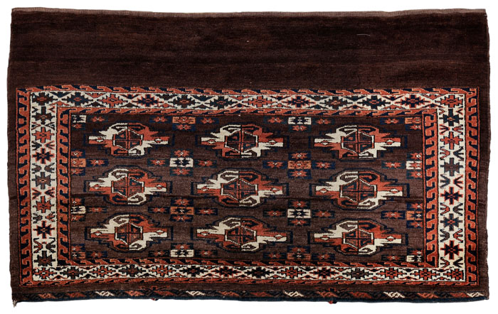 Yomut Rug Turkman, rows of guls