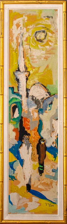 YONA MACH ORIENTALIST CITYSCAPE OIL