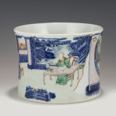 YONGZHENG FAMILLE ROSE SCHOLAR