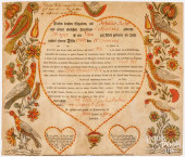 YORK COUNTY FRAKTUR BIRTH CERT