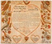 YORK COUNTY FRAKTUR BIRTH CERT
