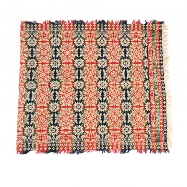 YORK COUNTY JACQUARD COVERLET,