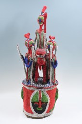 YORUBA BEADED SHRINE/HEADDRESS