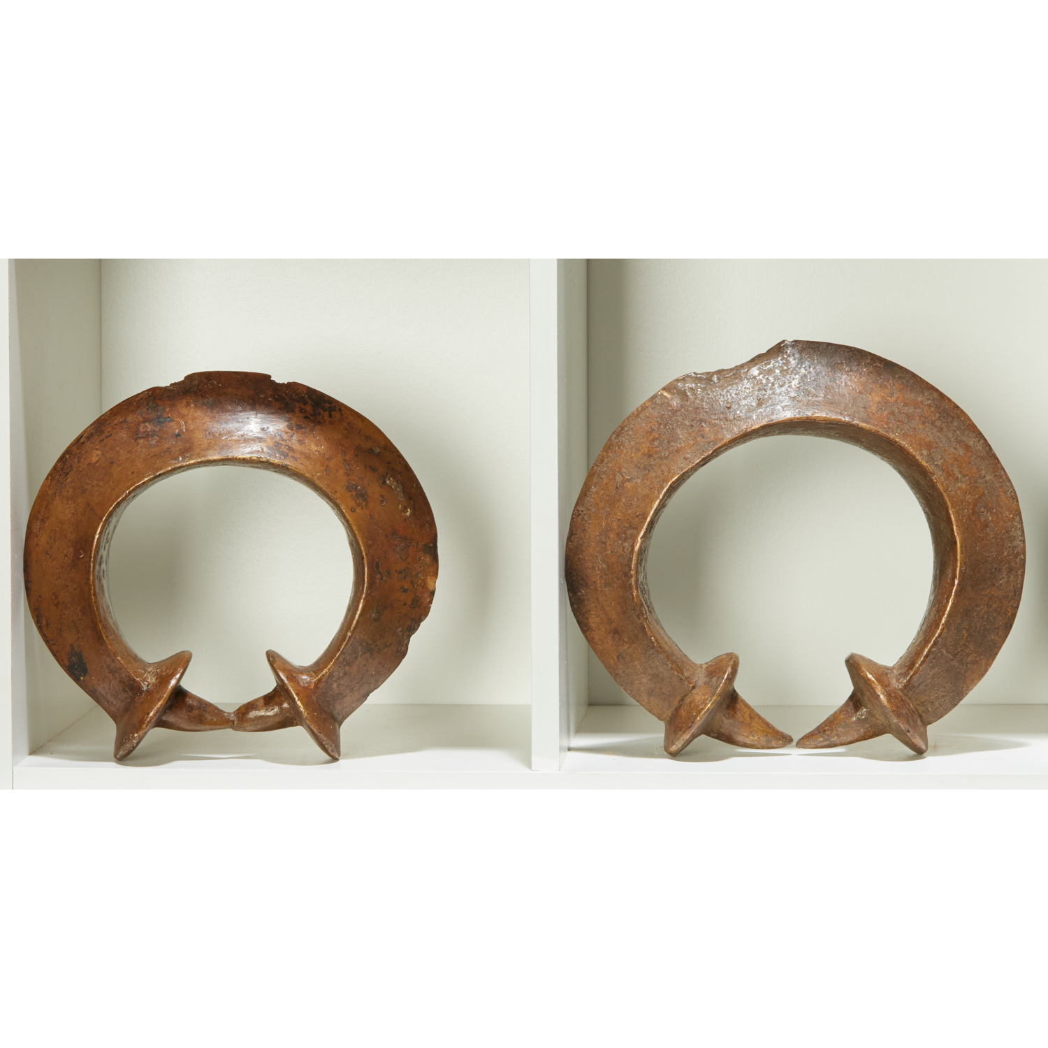 YORUBA PEOPLES, (2) LARGE TORQUE
