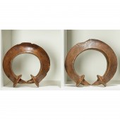 YORUBA PEOPLES, (2) LARGE TORQ