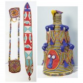 YORUBA PEOPLES, BEADED CROWN,