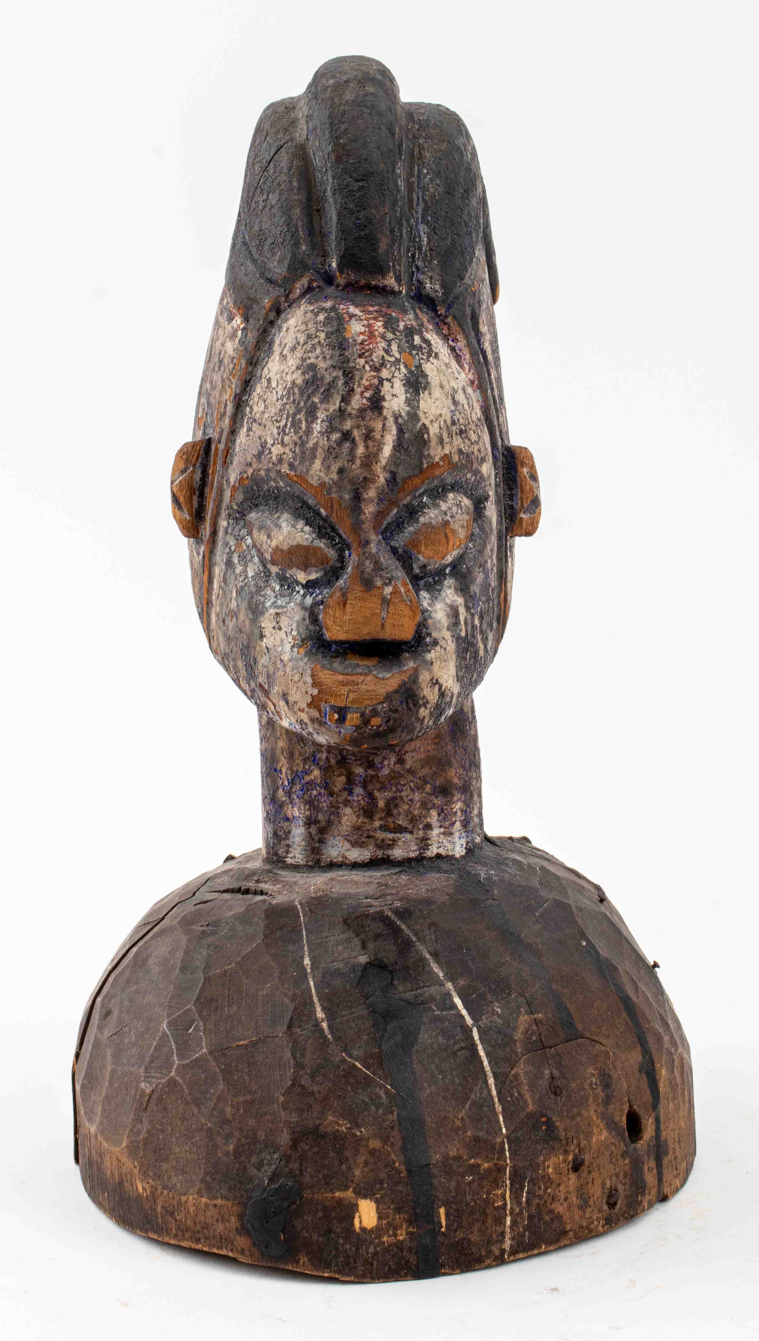 YORUBA POLYCHROME PAINTED WOODEN