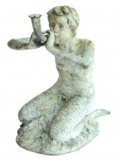 YOUNG BOY SIREN GARDEN SCULPTU