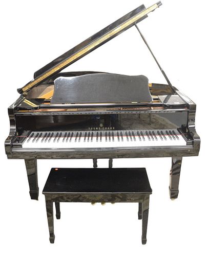 YOUNG CHANG BABY GRAND PIANO, BLACK