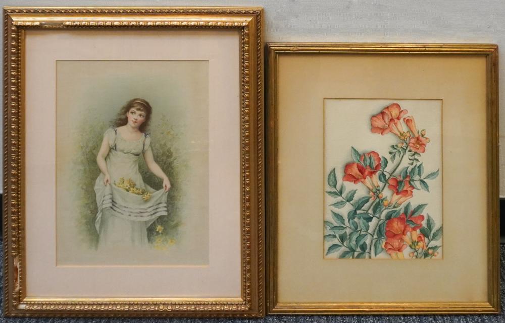 YOUNG GIRL WITH FLOWERS AND STILL