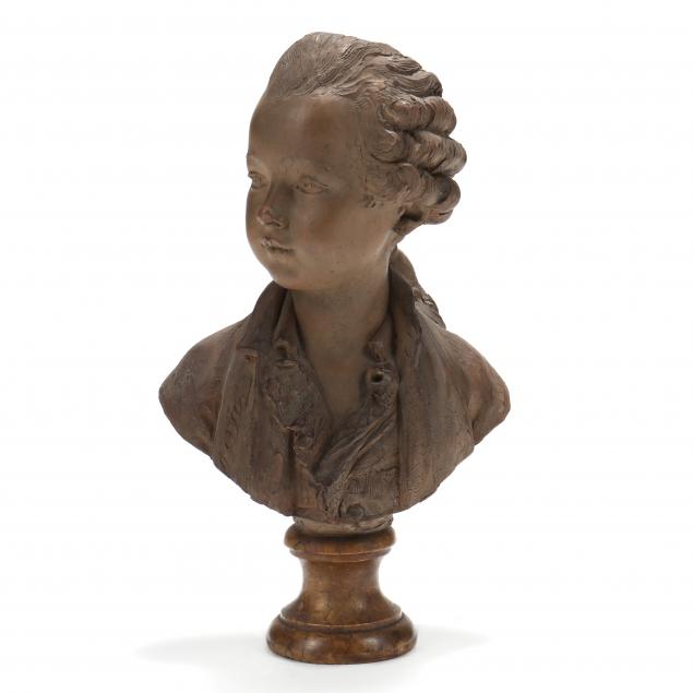 YOUNG MOZART TERRACOTTA BUST Late