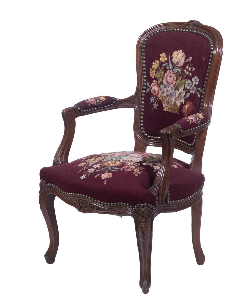 YOUTH ARMCHAIR WITH NEEDLEPOINT