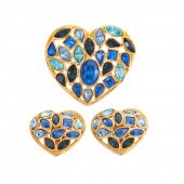YSL CRYSTAL EMBELLISHED HEART