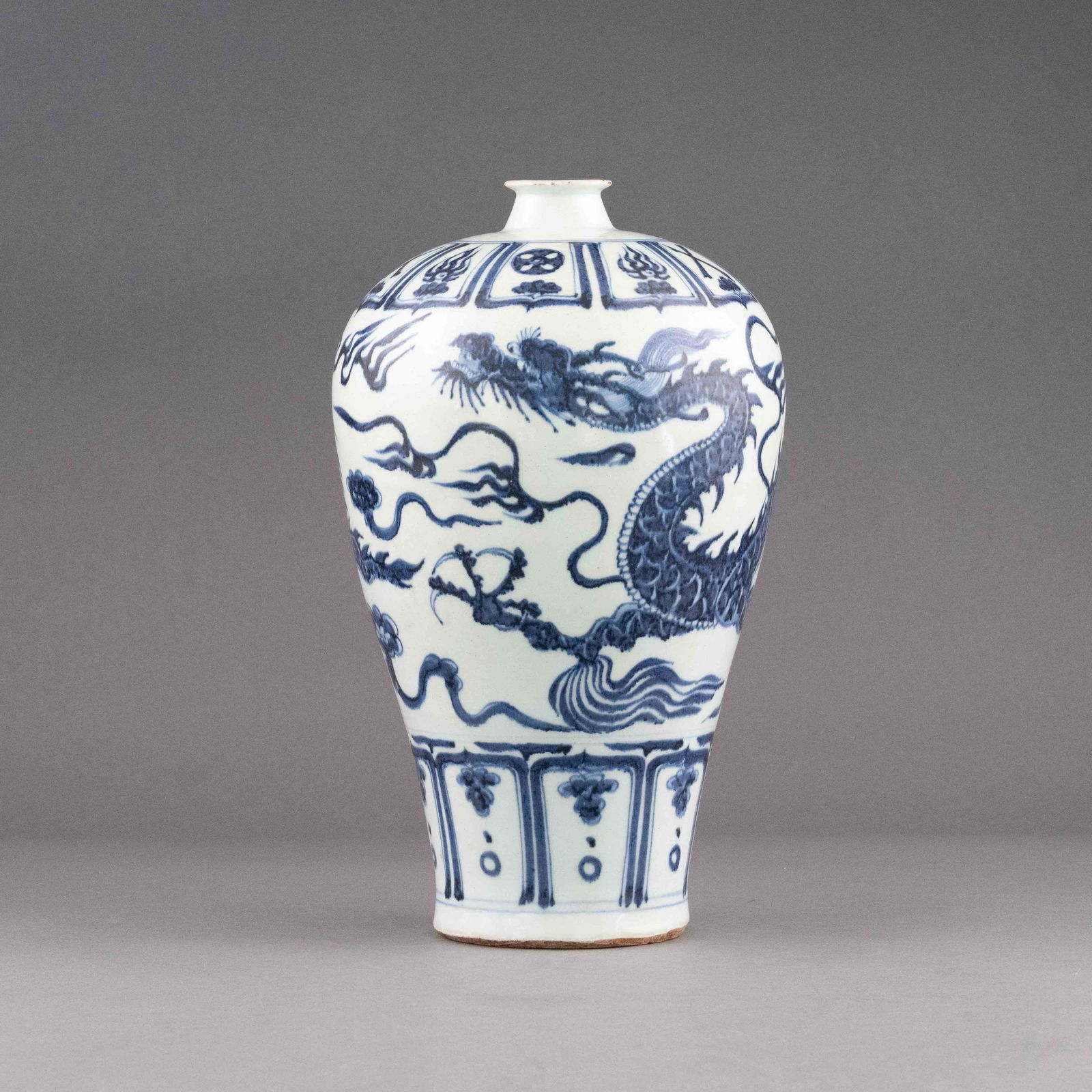 YUAN BLUE AND WHITE DRAGON