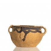 YUCATAN RED CLAY VESSEL WITH I