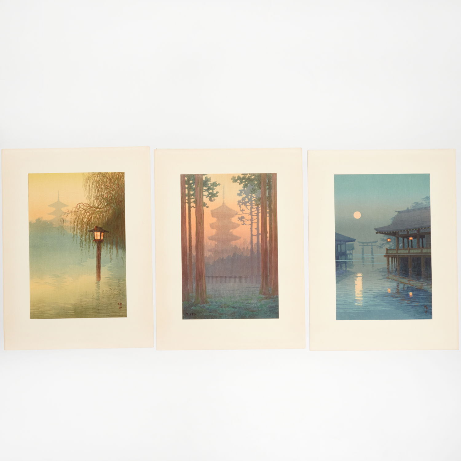 YUHAN ITO, (3) WOODBLOCK PRINTS