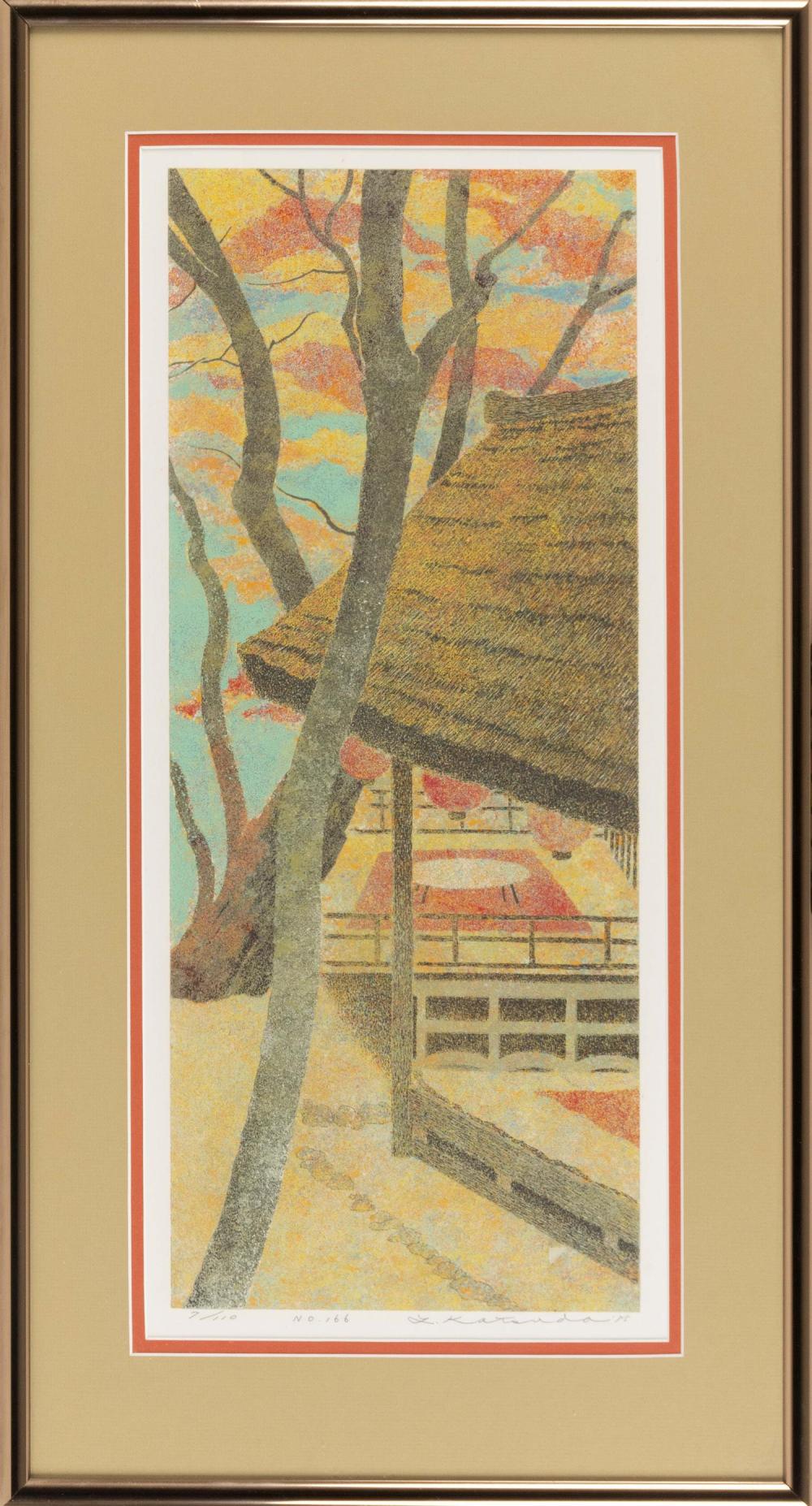 YUKIO KATSUDA KAKEMONO-E FRAMED 28"
