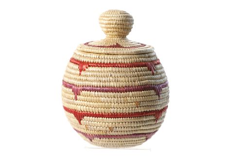 YUPIK ESKIMO-ALEUT COIL BASKET
