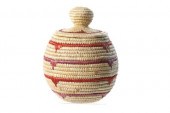 YUPIK ESKIMO-ALEUT COIL BASKET