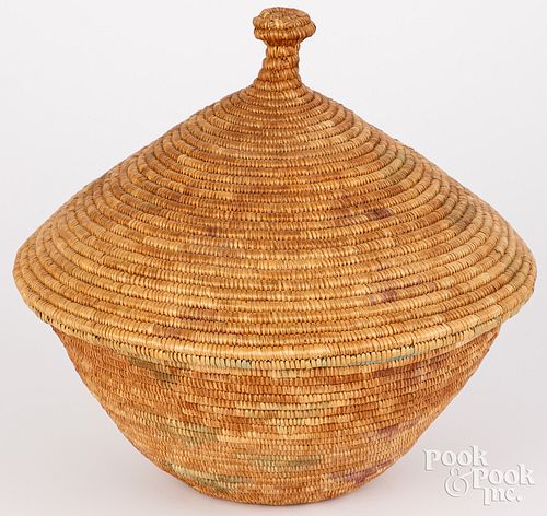 YUPIK INDIAN SEA GRASS LIDDED