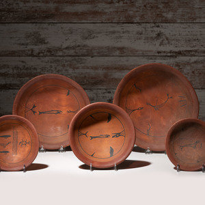 Yup'ik Painted Wood Bowls,
