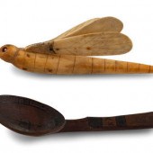 Yup'ik Painted Wood Spoon and